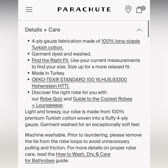 Parachute Grey Cloud Robe small - Picture 10 of 10